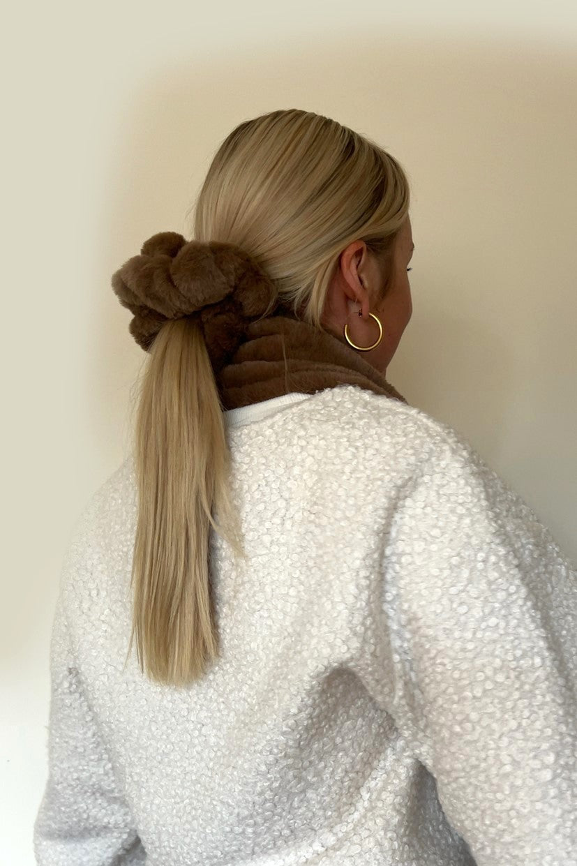 Brown Teddy Scrunchie - Various Sizes