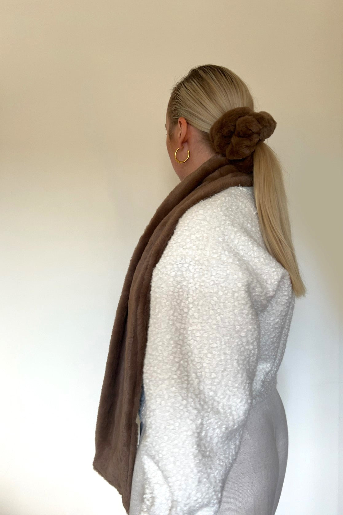Brown Teddy Scarf