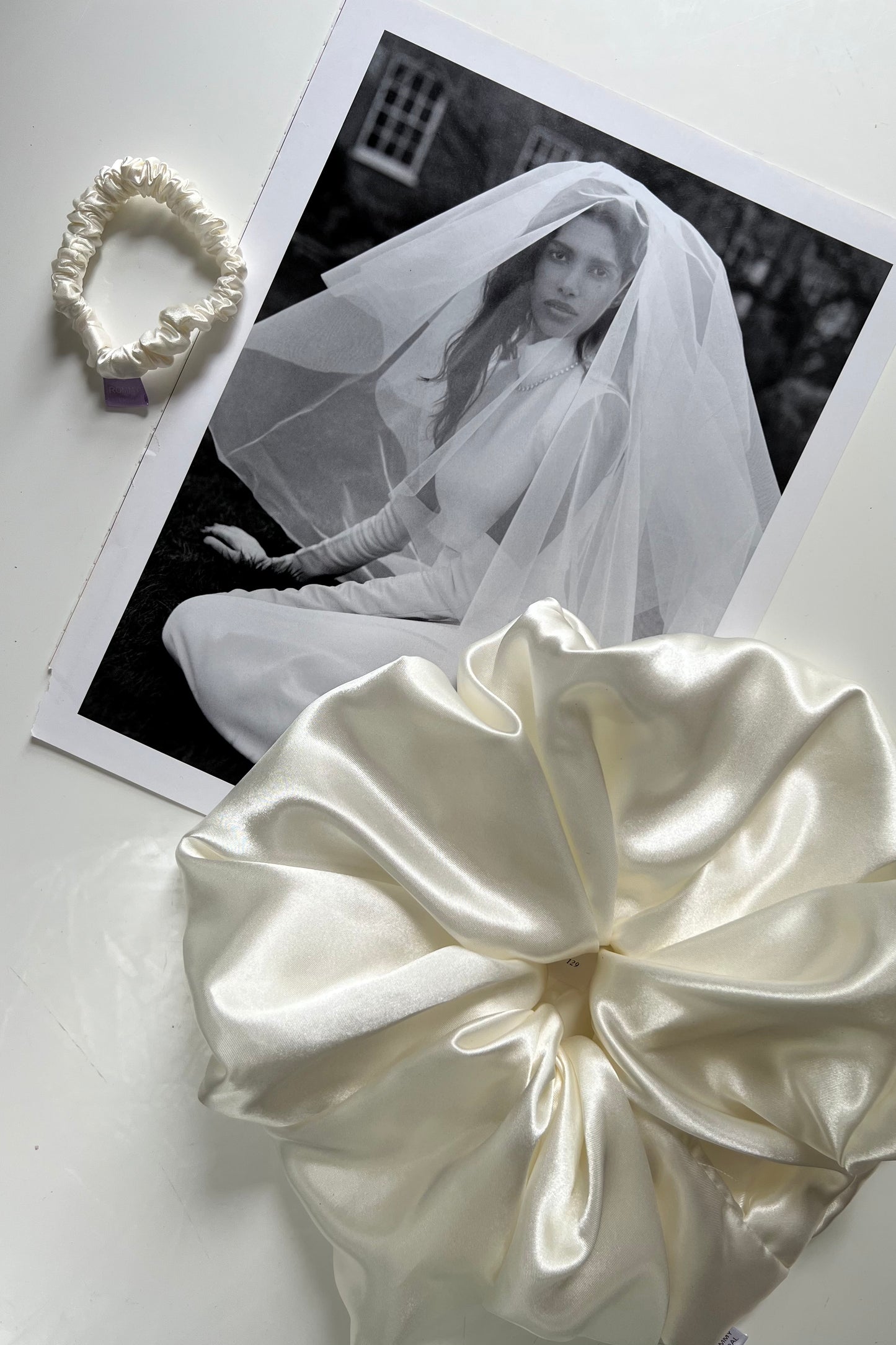 Pearl White Scrunchie - Various Sizes