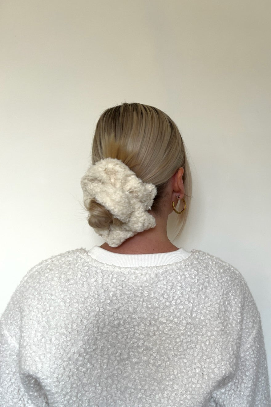 Beige Teddy Scrunchie - Various Sizes