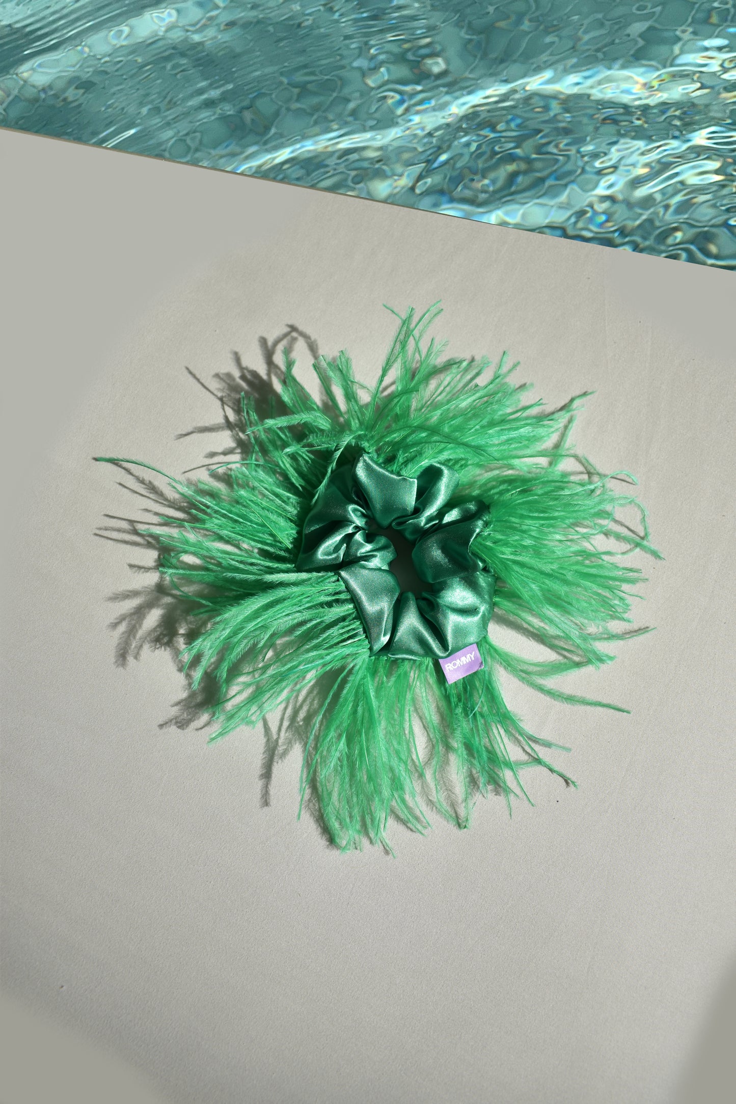 Feather Scrunchie - Various Colours