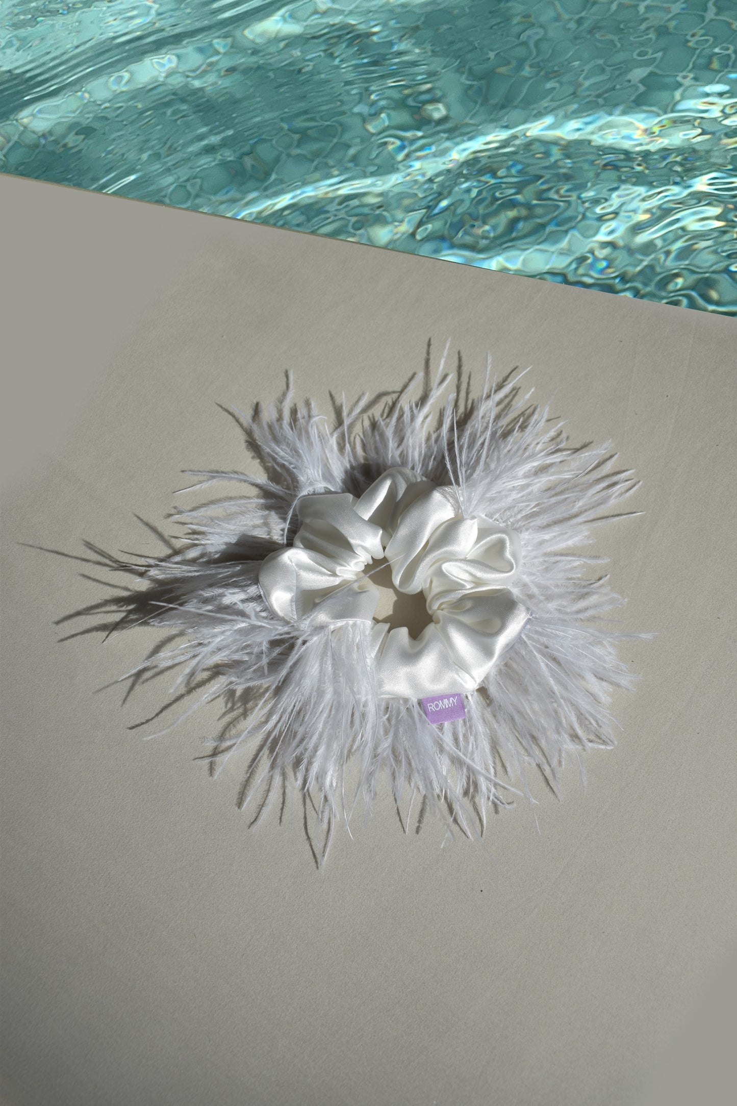 Feather Scrunchie - Various Colours