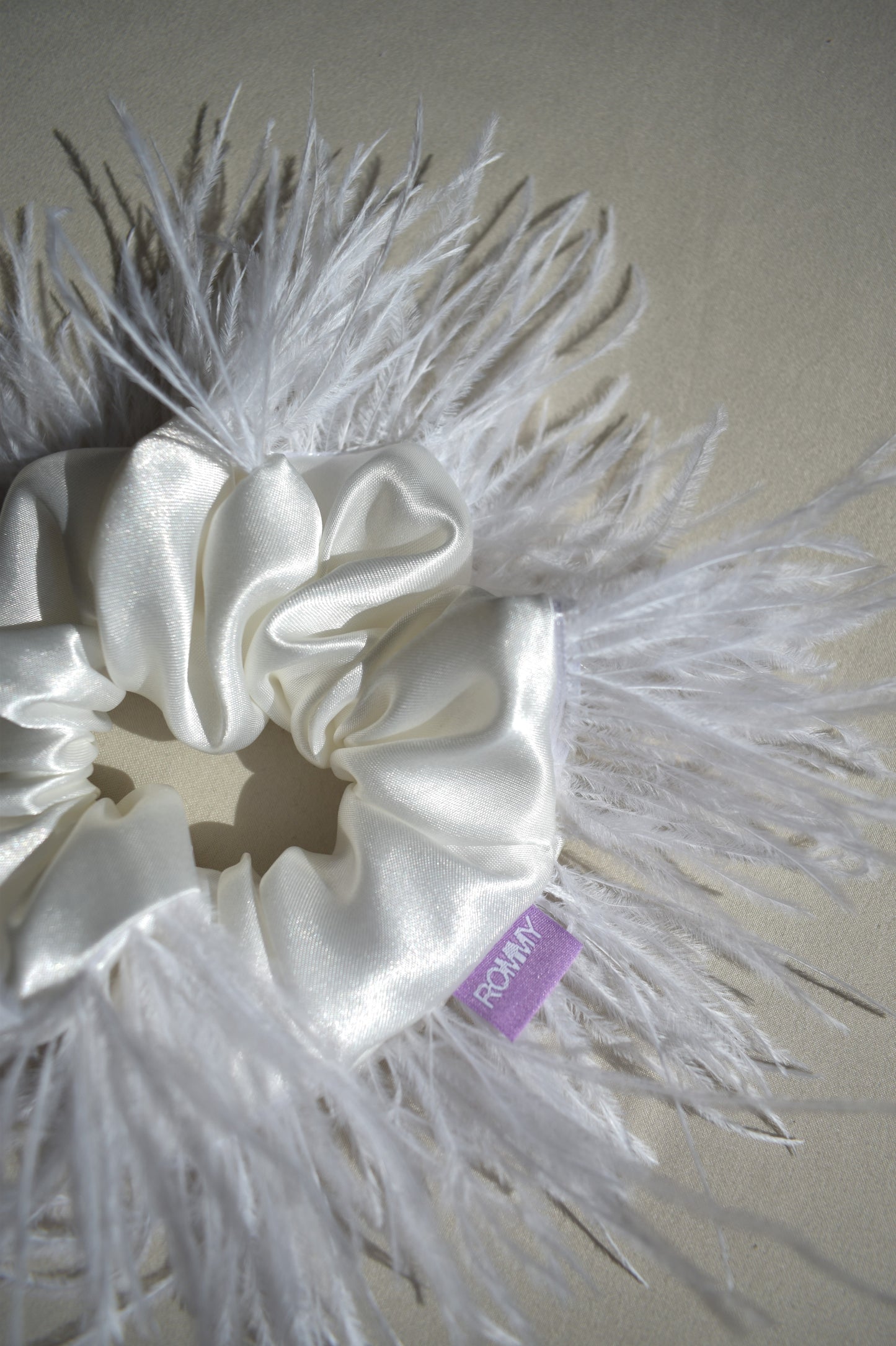 Feather Scrunchie - Various Colours
