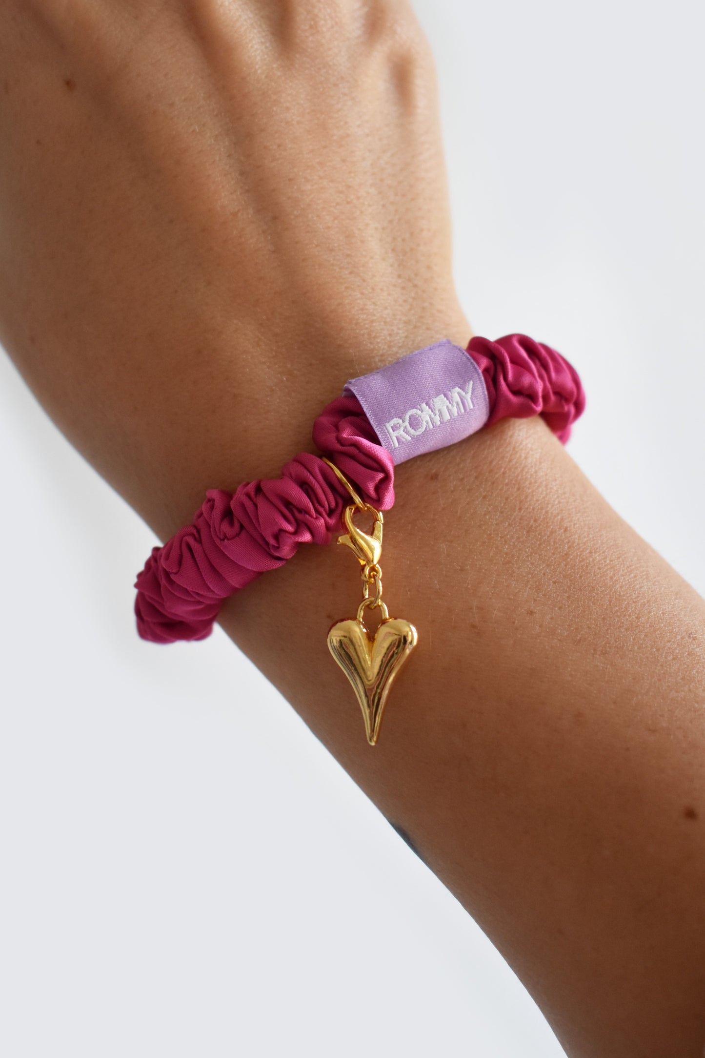 Heart Charm Scrunchie - Various Colours