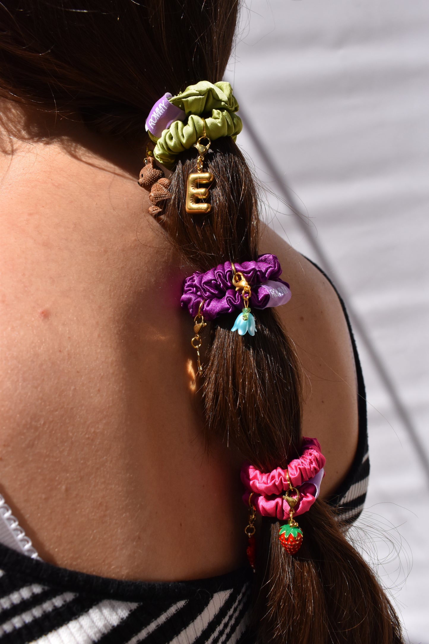 Initial Charm Scrunchie