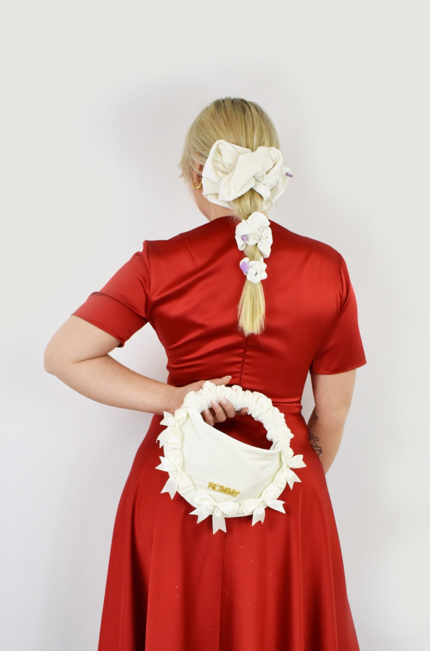 White Velvet Scrunchie - Various Sizes