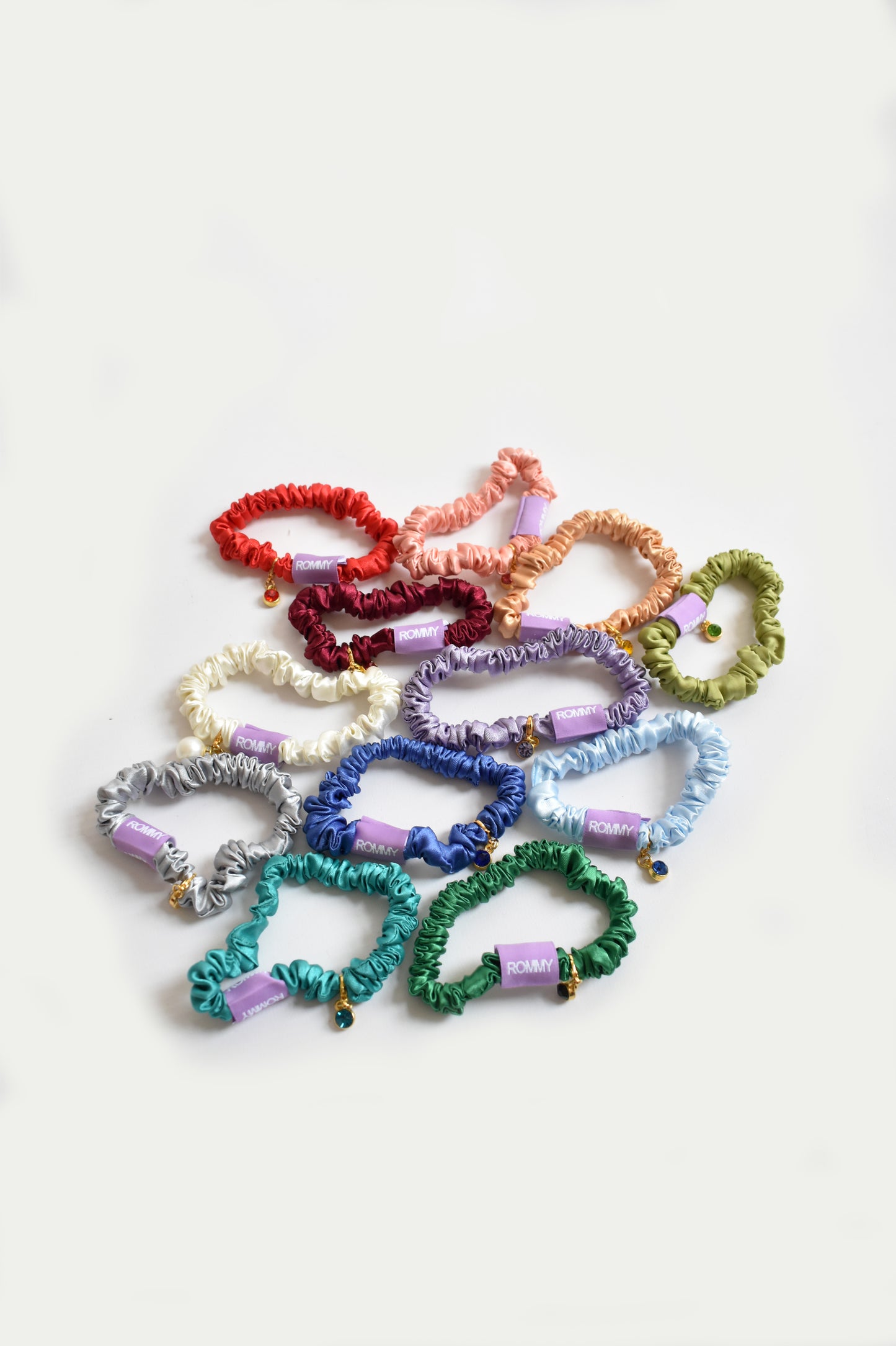 Birthstone Charm Scrunchie - Various Colours