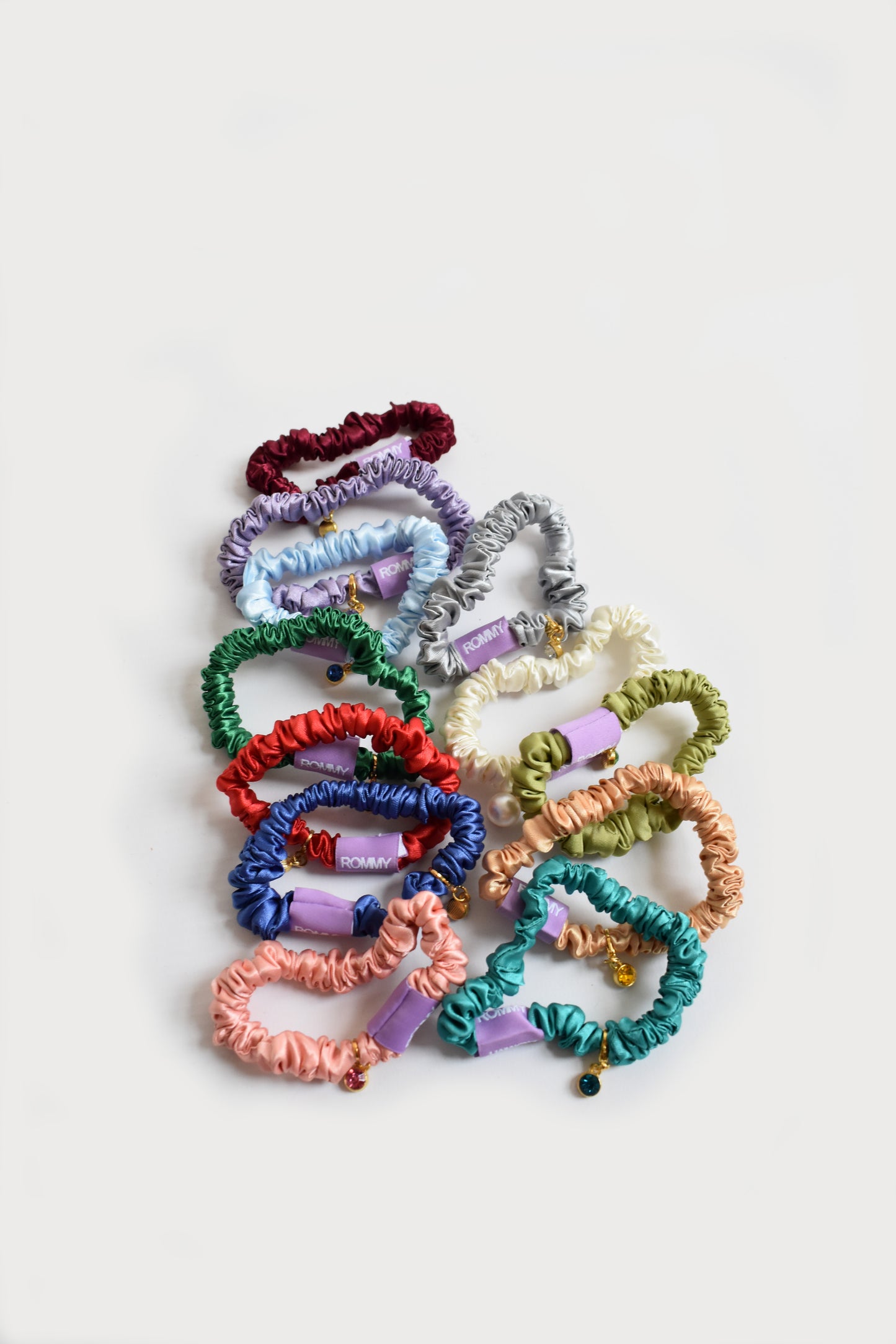 Birthstone Charm Scrunchie - Various Colours