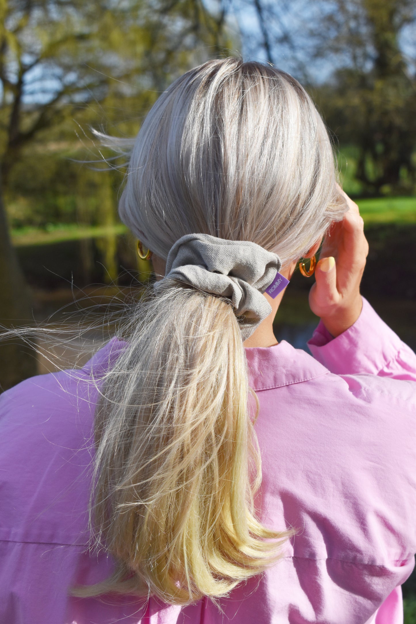 Pebble Linen Scrunchie - Various Sizes