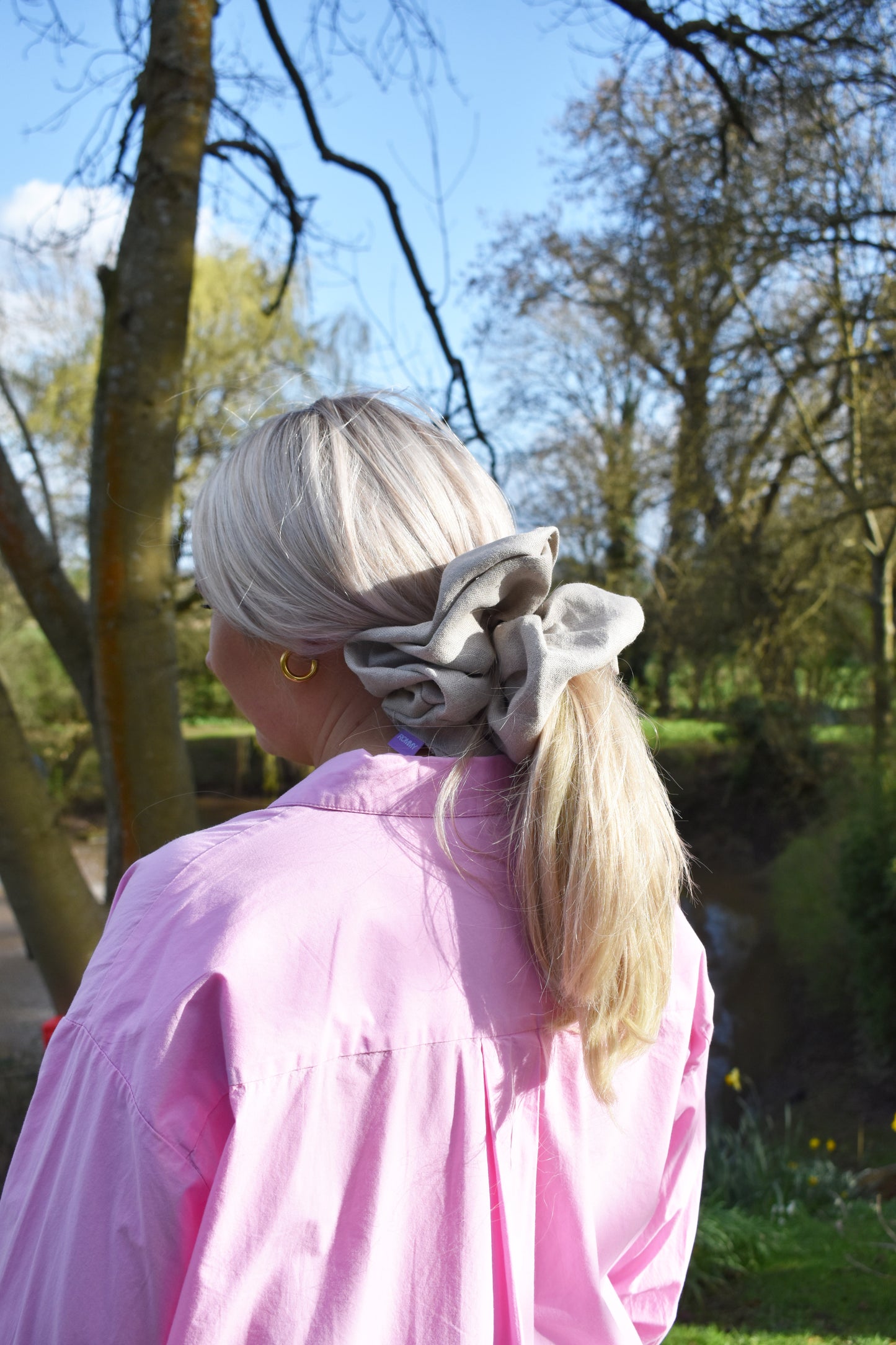 Pebble Linen Scrunchie - Various Sizes
