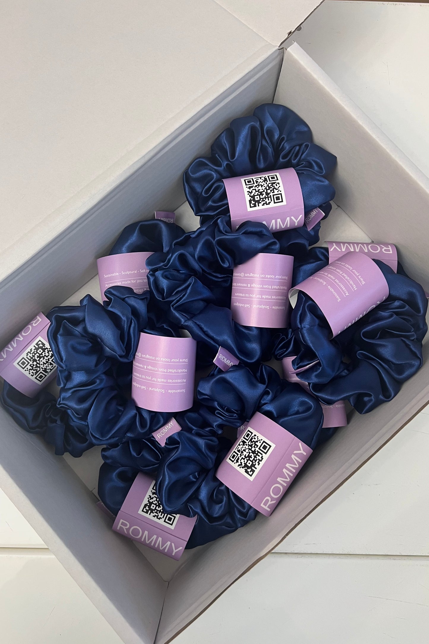 Midnight Navy Scrunchie - Various Sizes