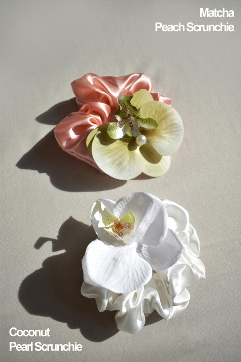 Island Girl Flower Scrunchie - Various Colours/Sizes