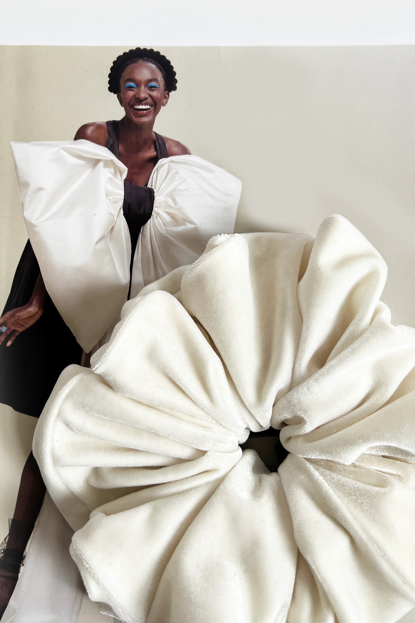 White Velvet Scrunchie - Various Sizes