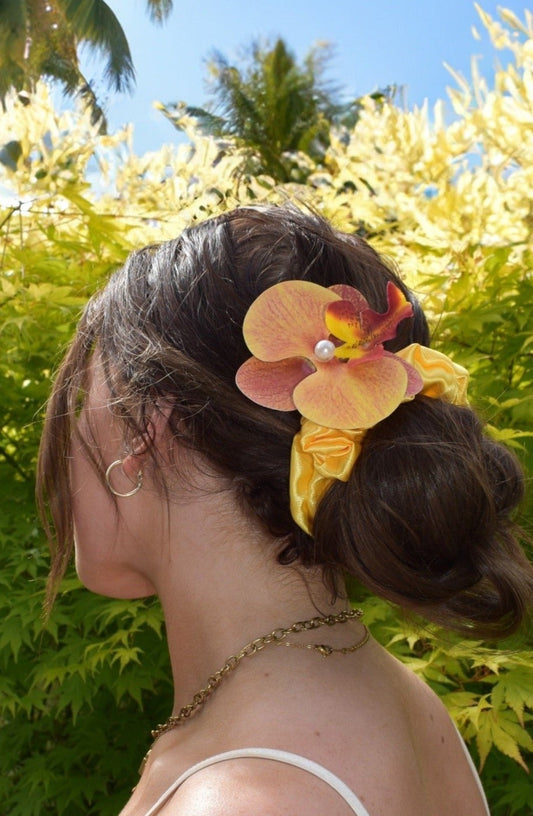 Island Girl Flower Scrunchie - Various Colours/Sizes