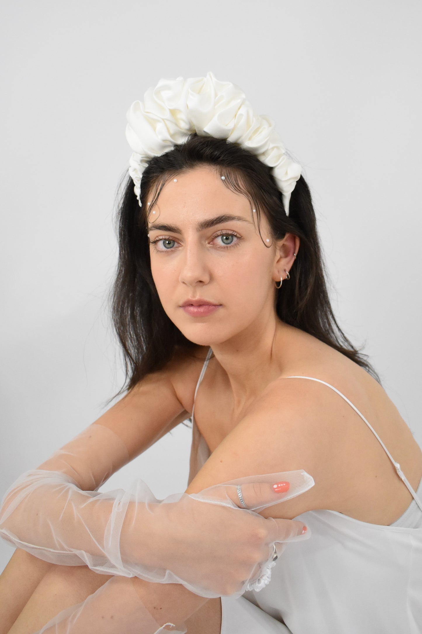 Bridal Headband Ivory - Large