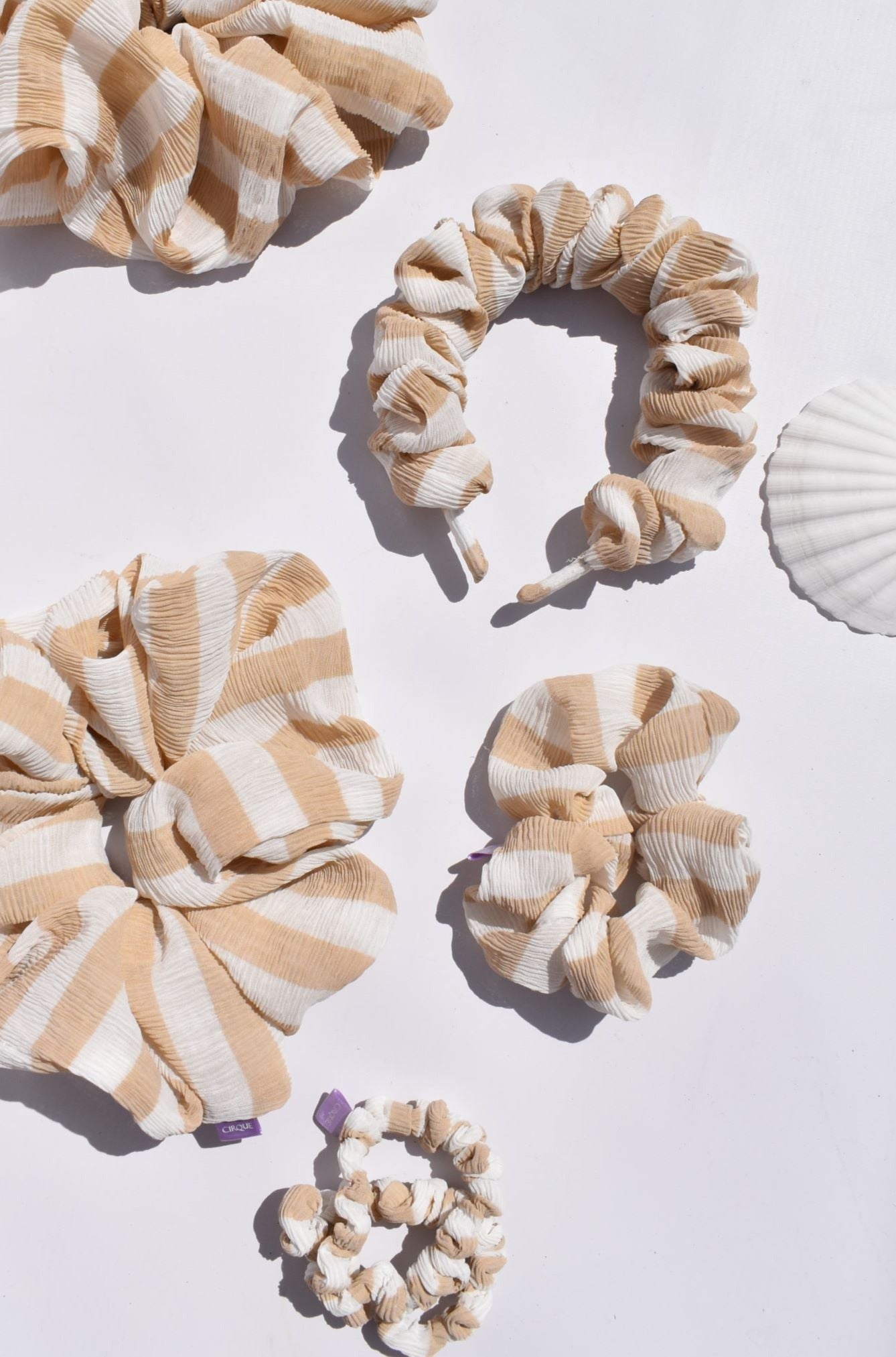 Riviera Plisse Scrunchie - Various Sizes