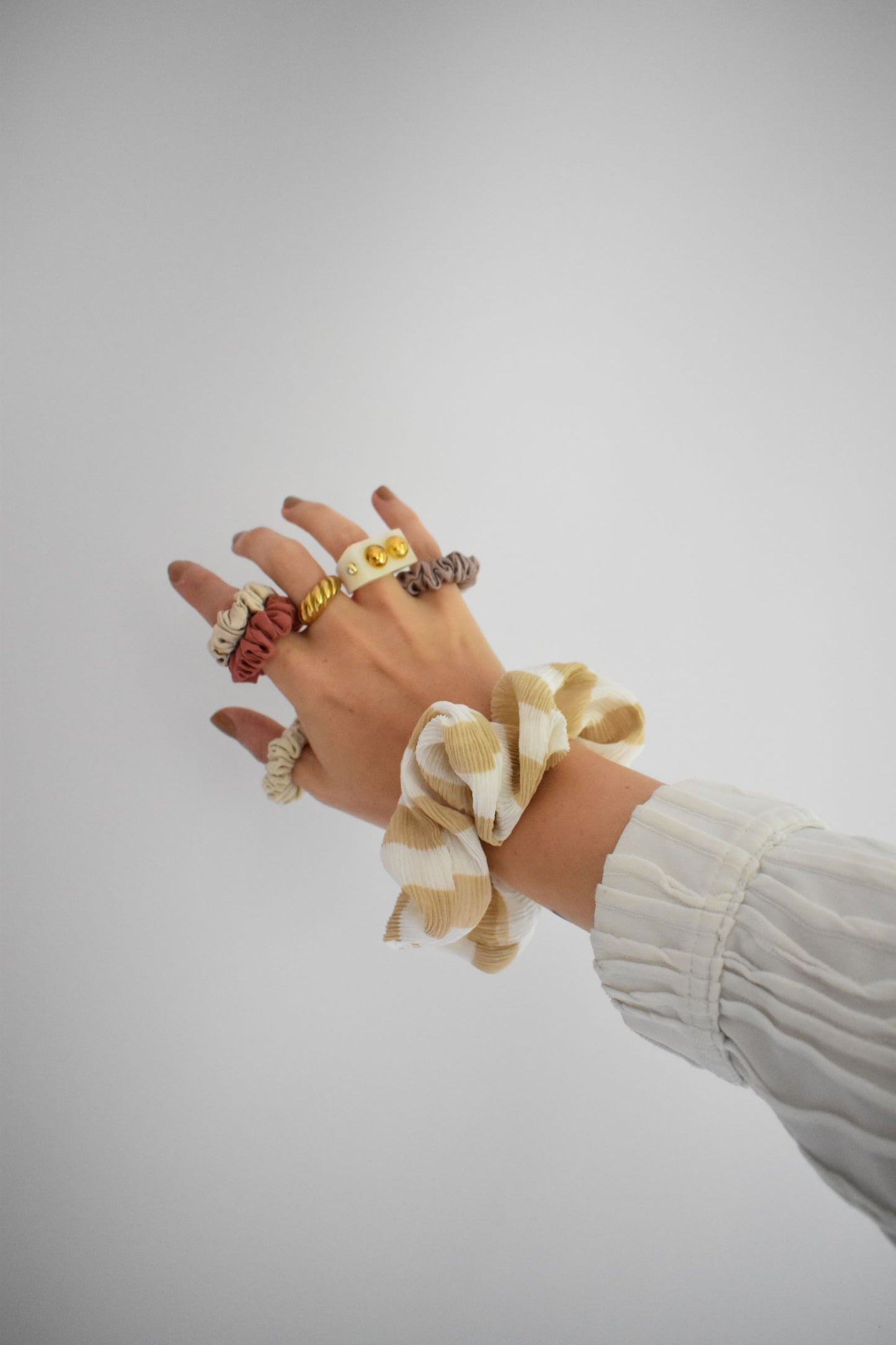 Riviera Plisse Scrunchie - Various Sizes