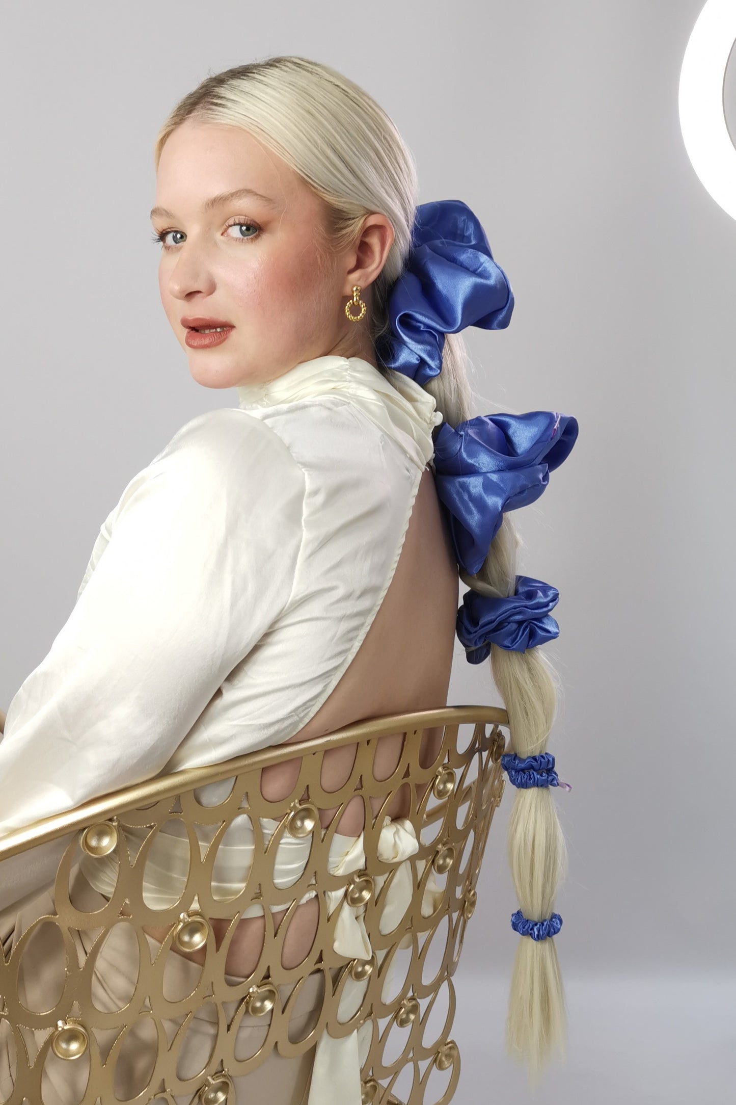 Sapphire Blue Scrunchie - Various Sizes