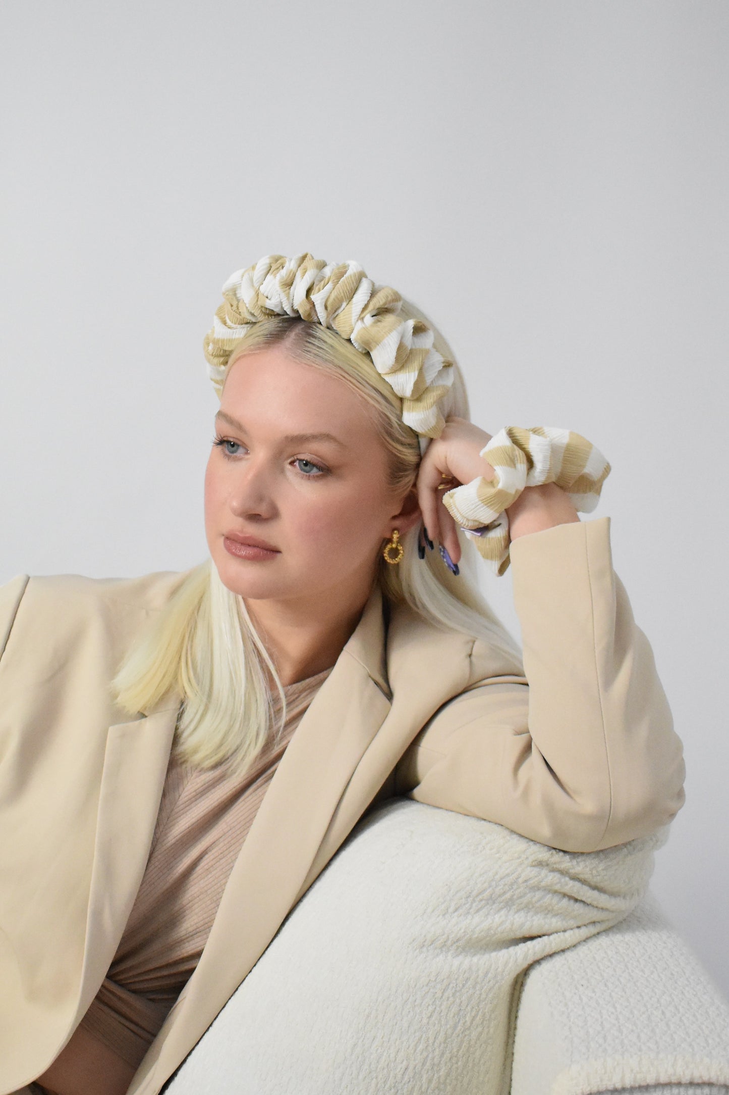 Riviera Plisse Scrunchie - Various Sizes