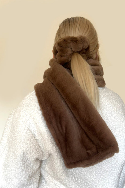 Brown Teddy Scarf