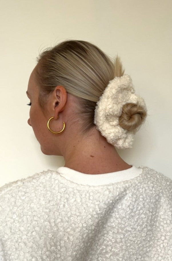 Beige Teddy Scrunchie - Various Sizes