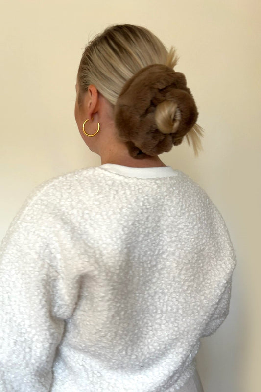 Brown Teddy Scrunchie - Various Sizes