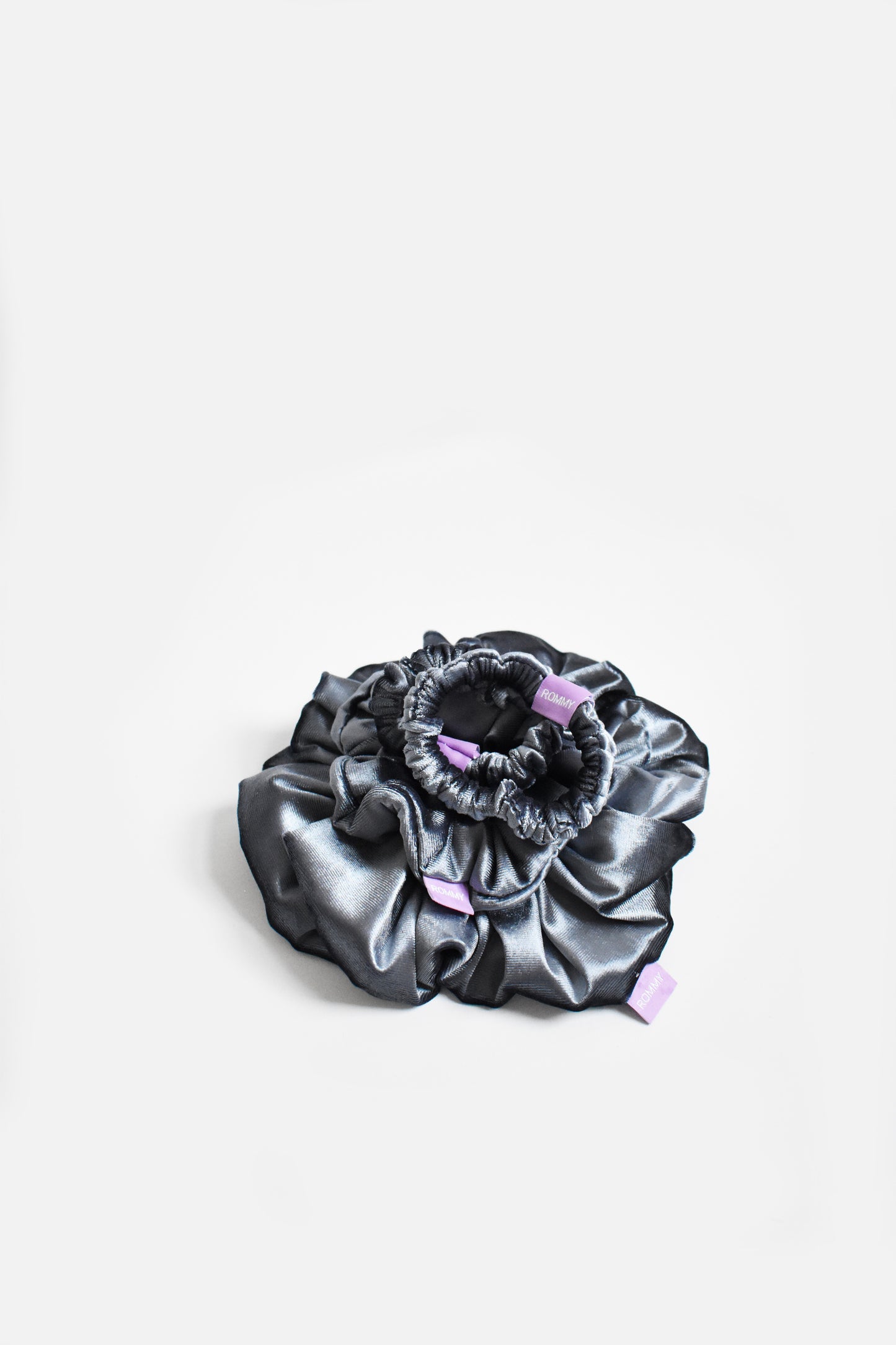 Grey Velvet Scrunchie - Various Sizes