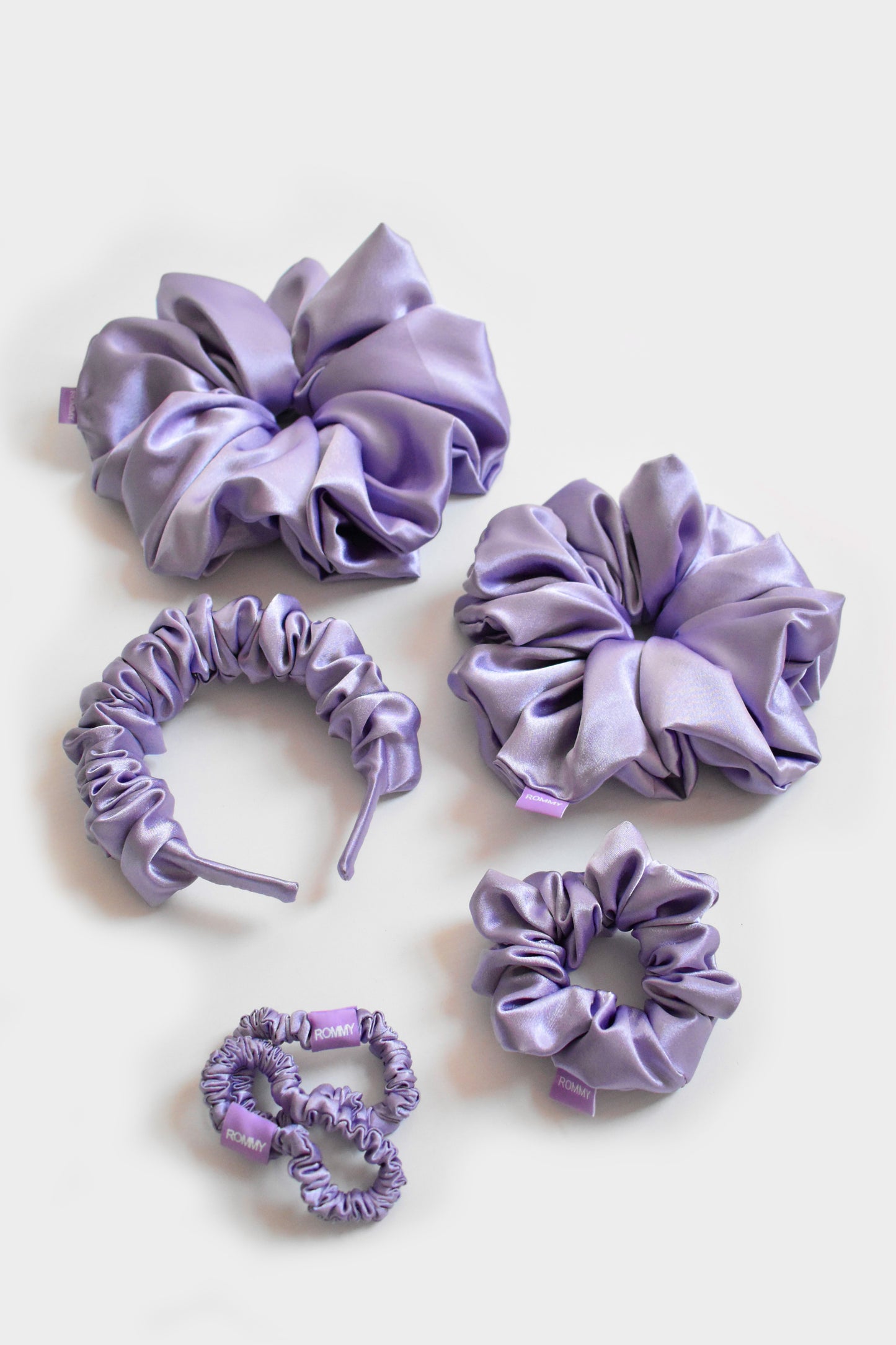Lilac Amethyst Scrunchie - February Birthstone - Various Sizes