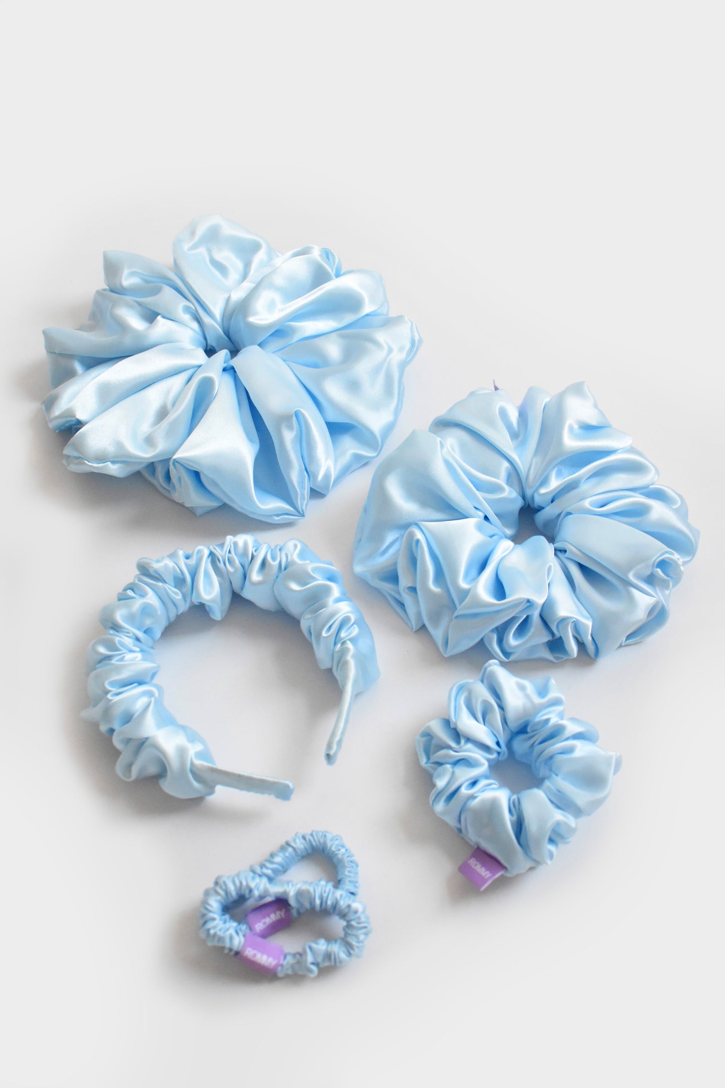 Aquamarine Blue Scrunchie - March Birthstone - Various Sizes