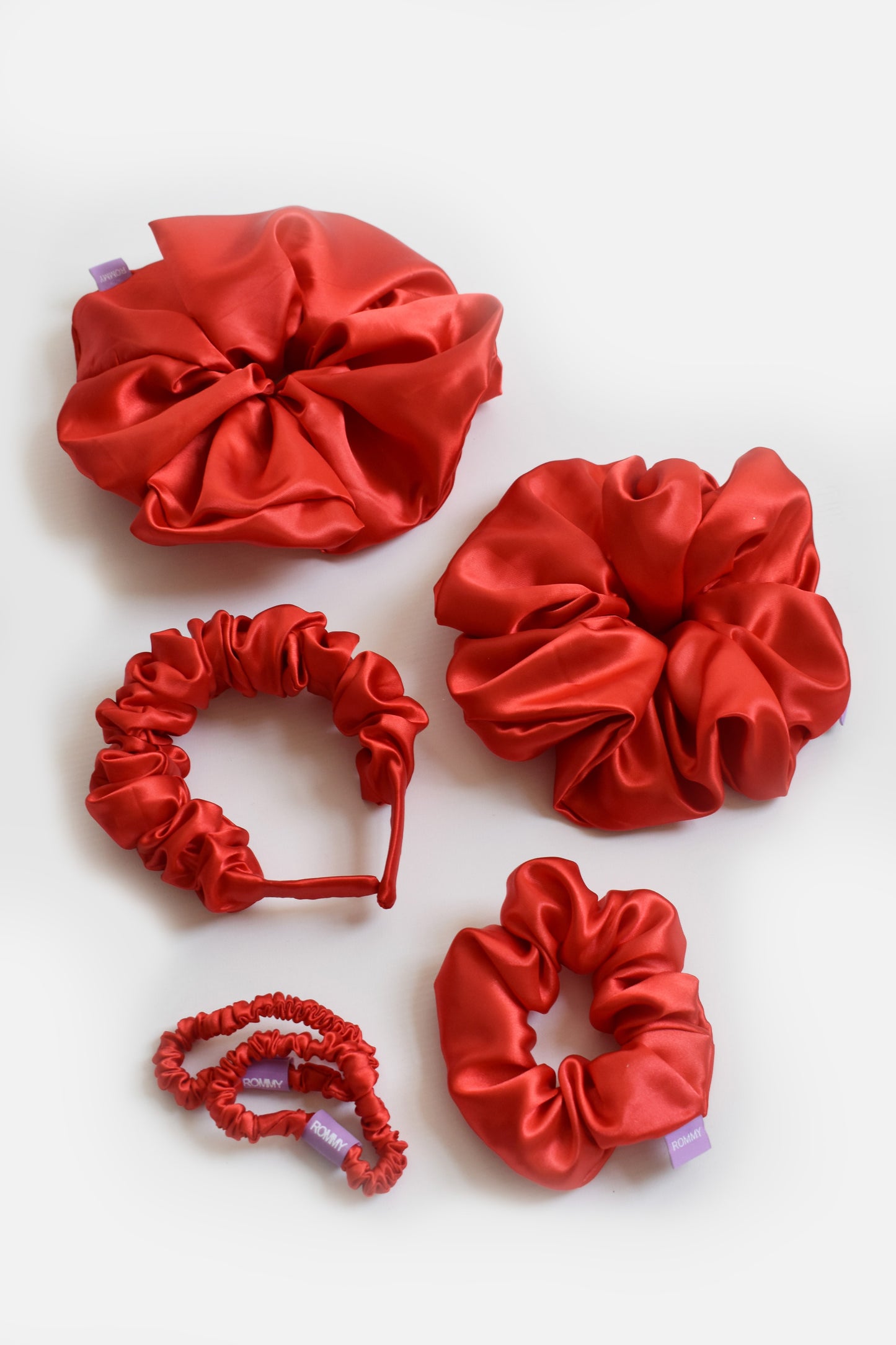 Ruby Red Scrunchie - July Birthstone - Various Sizes