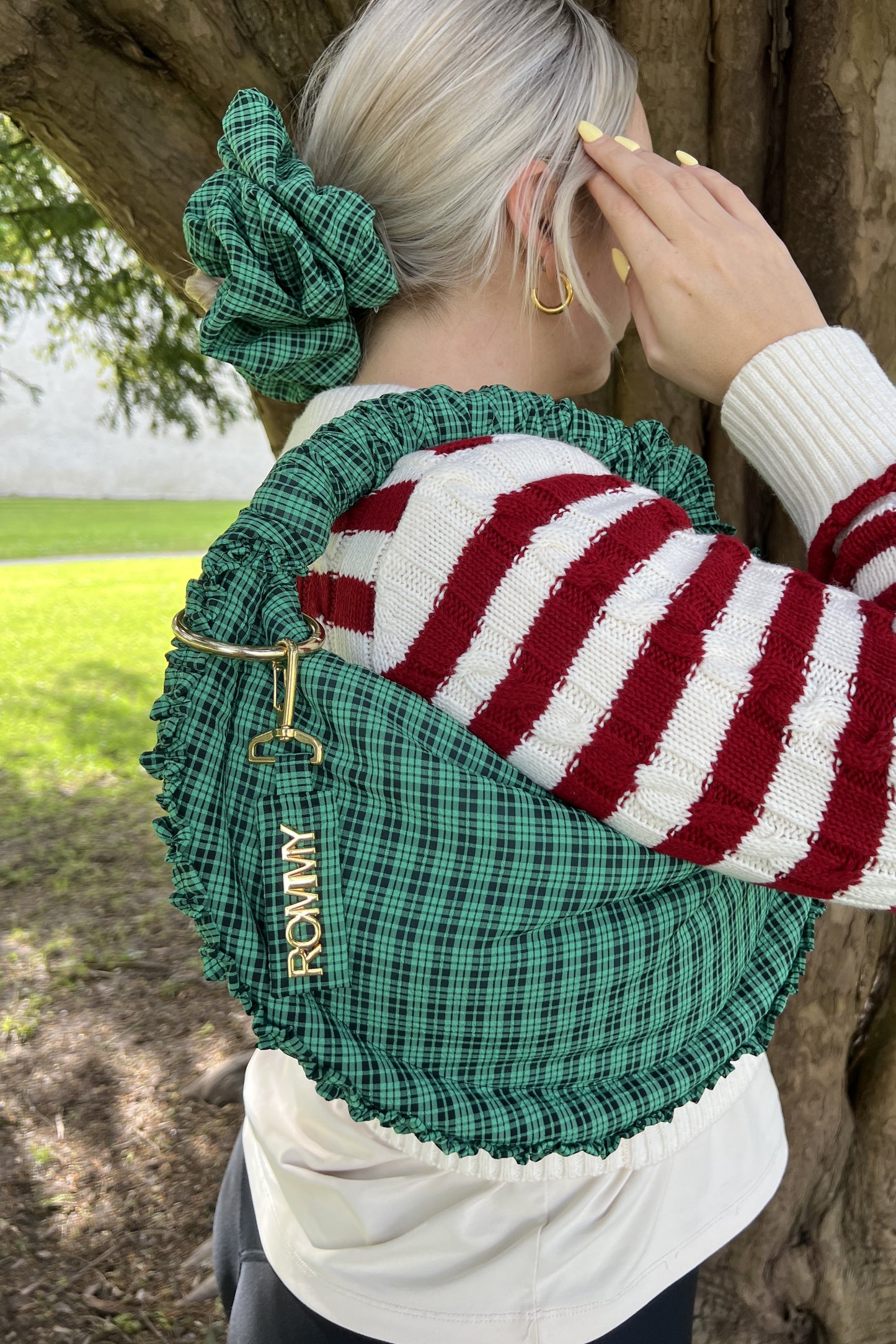 Festive Green Scrunchie - Various Sizes