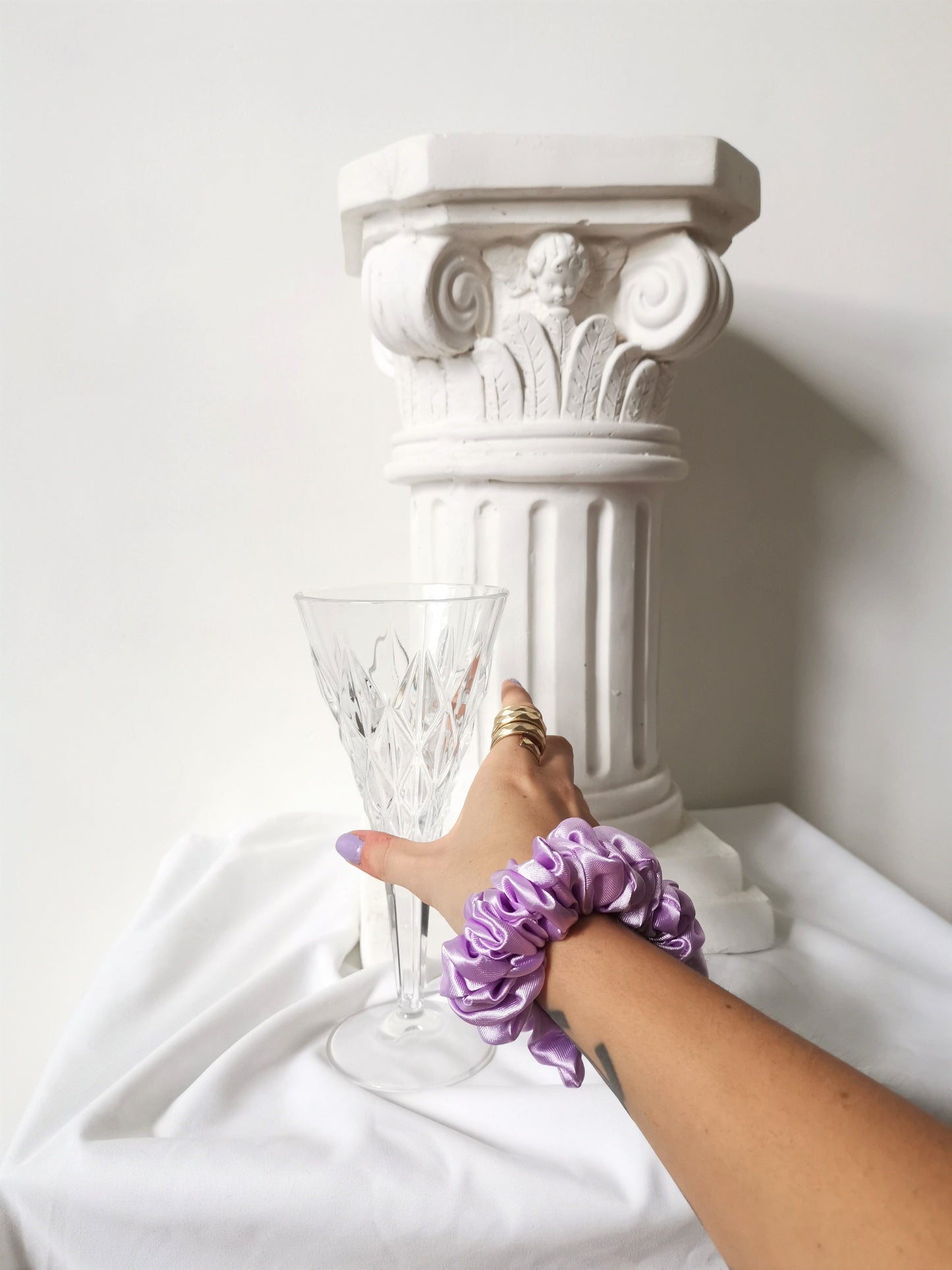 Regular Satin Scrunchie in Lilac