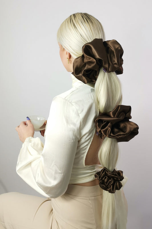 Rosewood Brown Scrunchie - Various Sizes