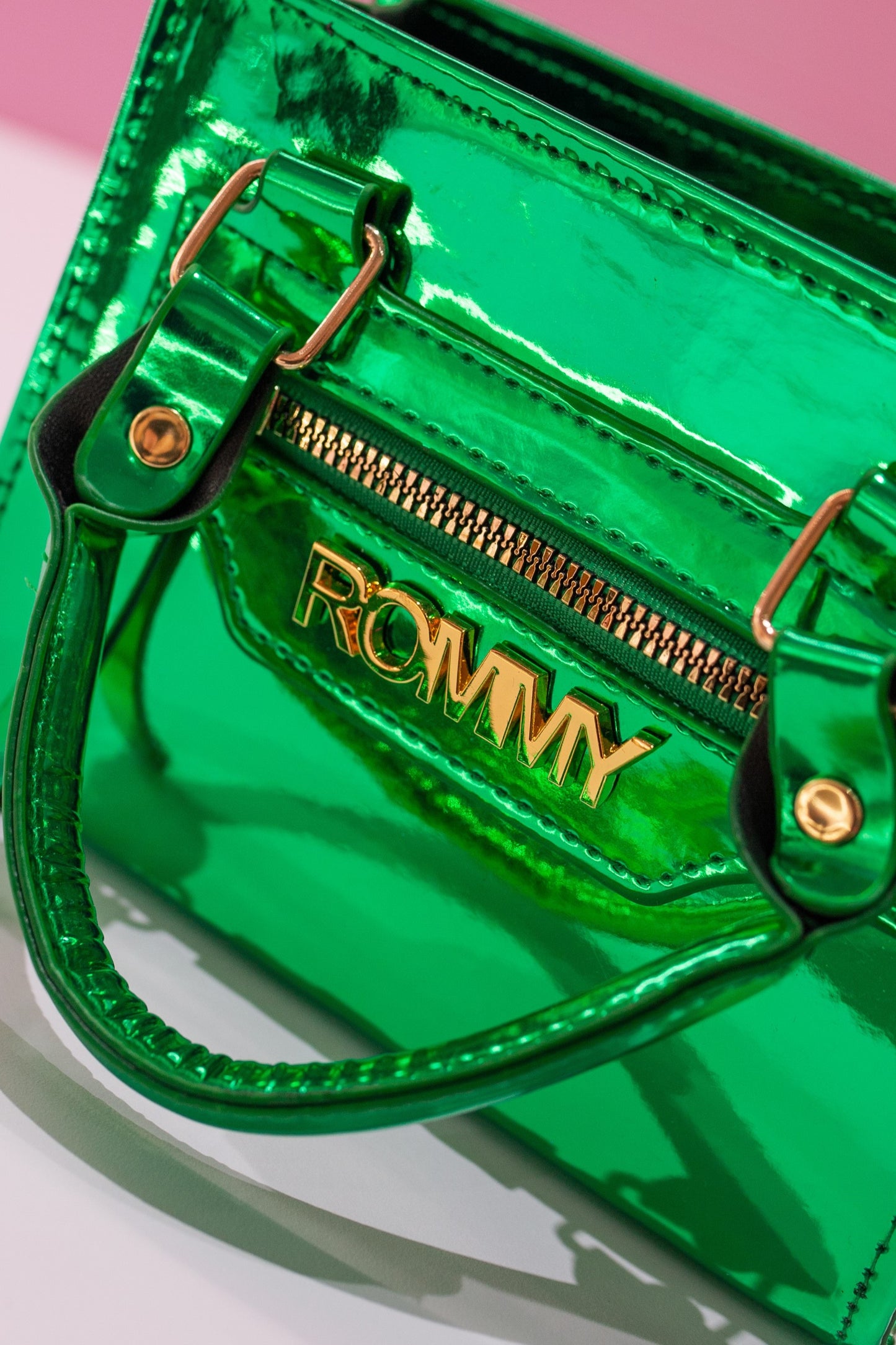 Green Metallic Minibox Bag