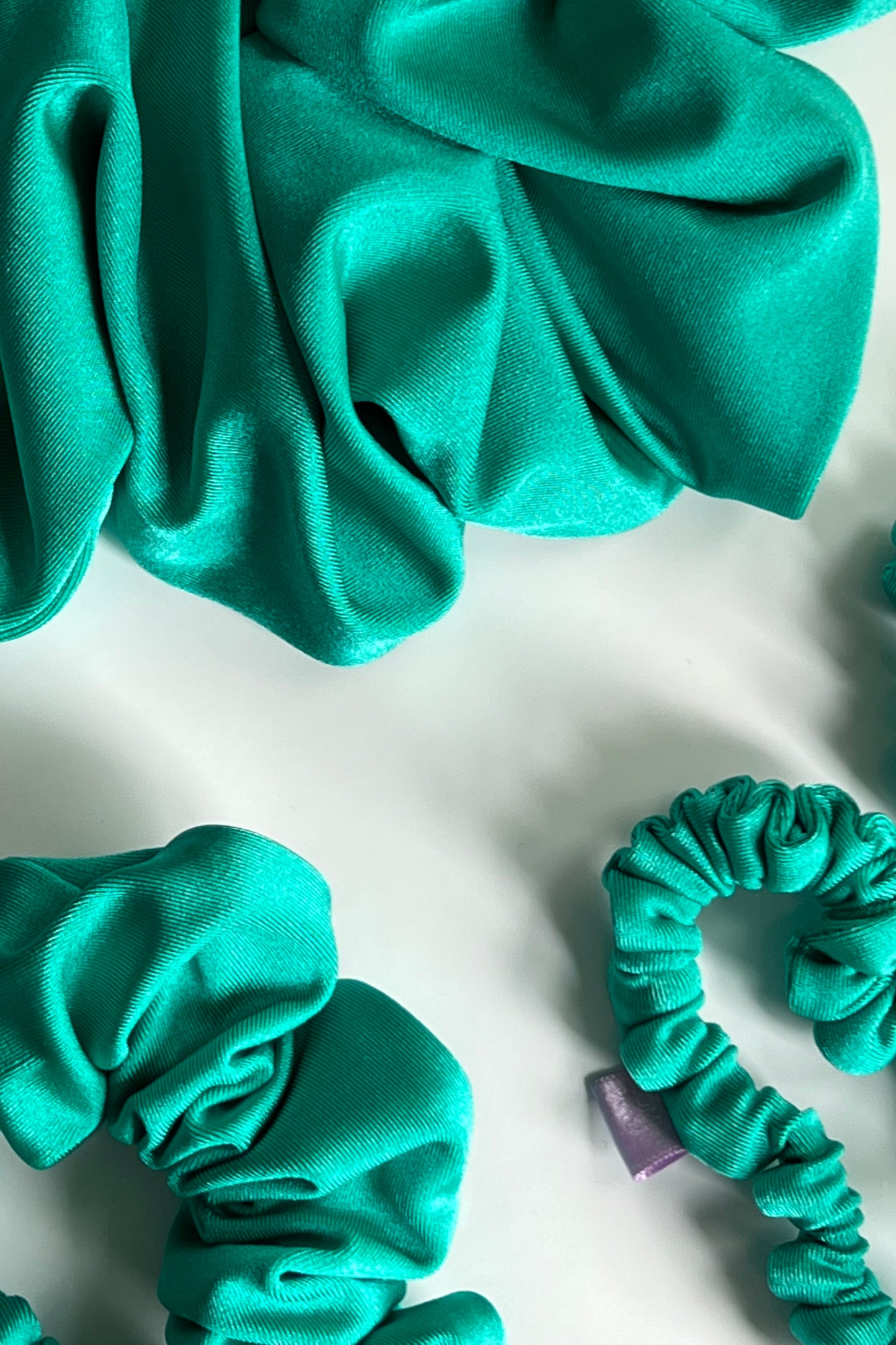 Swim Scrunchie Aqua Green - Various Sizes